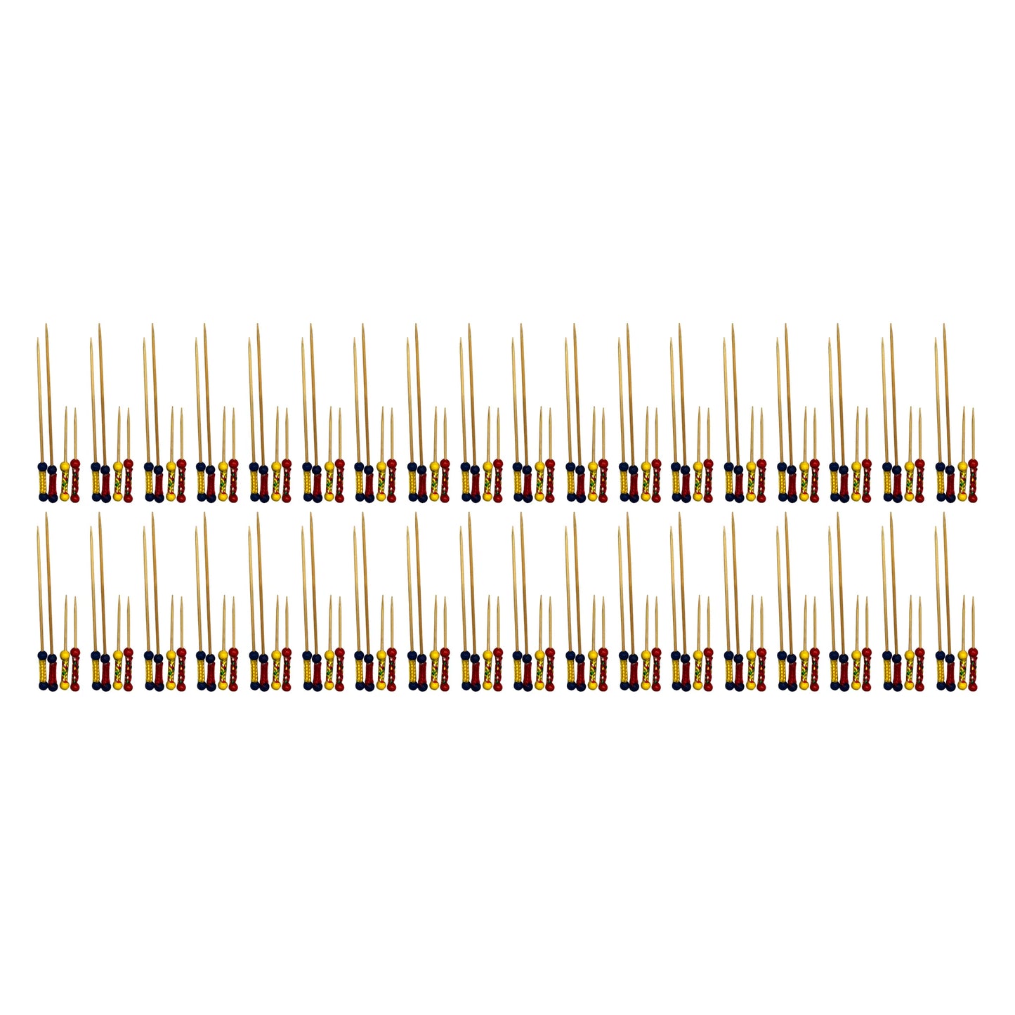 Bamboo Disposable Picks Bead & Braid 48 Pc
