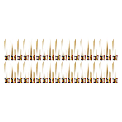 Bamboo Disposable Picks Bead & Braid 48 Pc