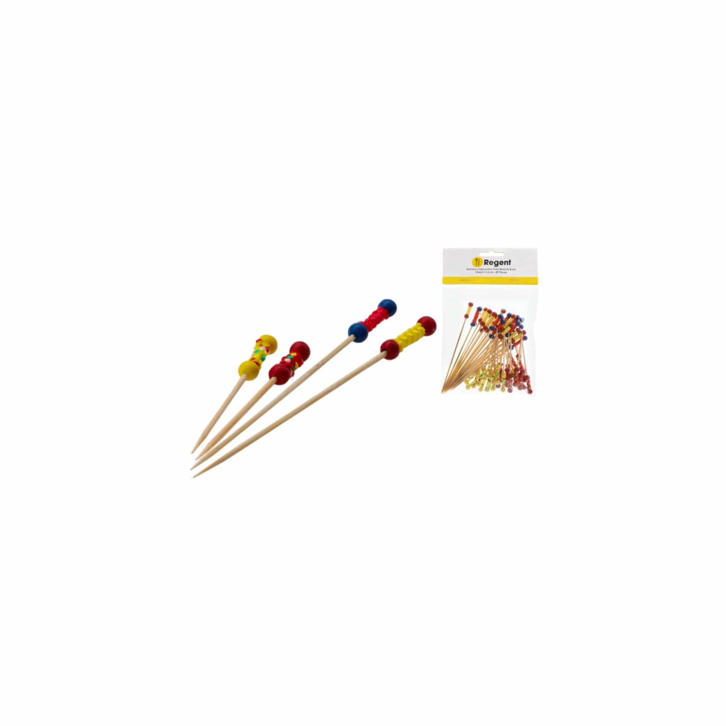 Regent Bamboo Disposable Picks Bead & Braid 48 Pc