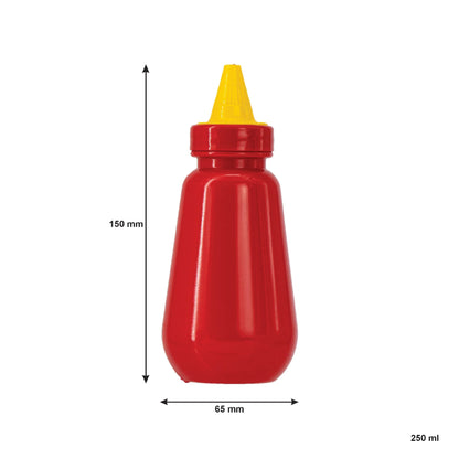 Regent Plastic Tear Drop Sauce Bottle Red