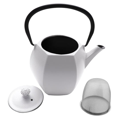 Regent Cast Iron Japanese Teapot White 800ml