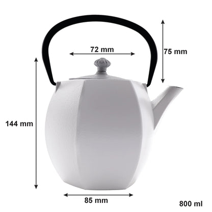 Regent Cast Iron Japanese Teapot White 800ml