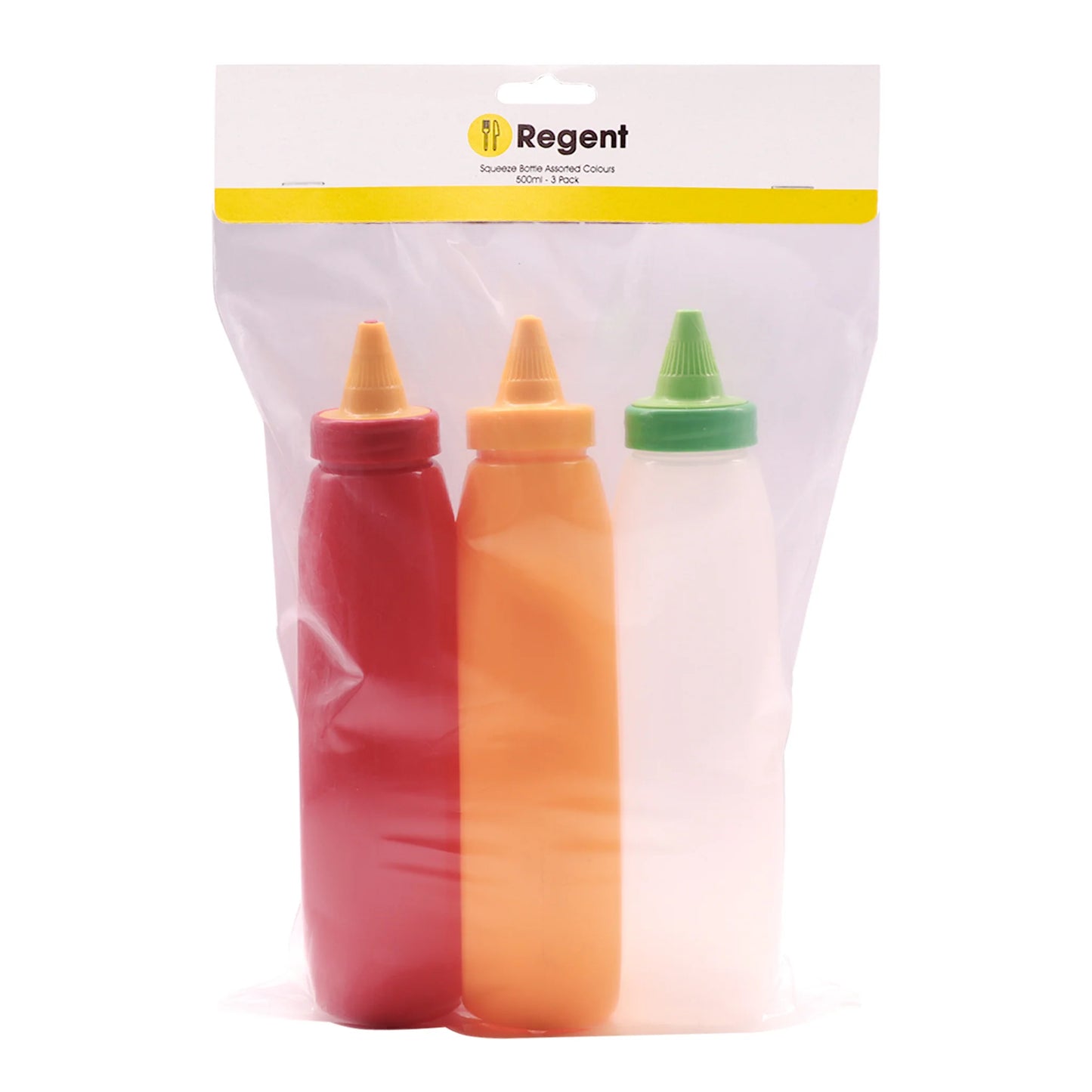 Regent Plastic Flat Squeeze Bottles 500ml