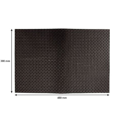 Placemat Woven Black PVC 300X450mm