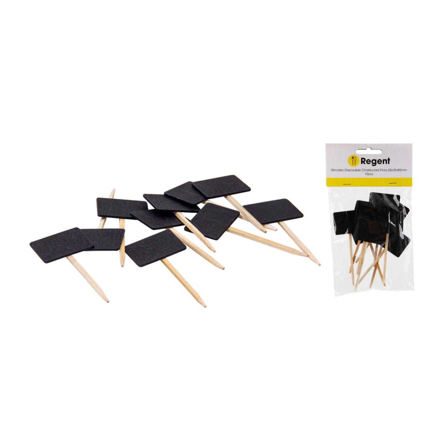 Regent Wooden Disposable Chalkboard Picks 10pcs