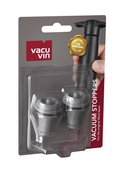 Vacu Vin Grey Vacuum Wine Stopper 2 Piece