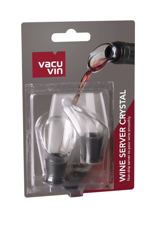 Vacu Vin Black Non Drip Crystal Wine Server