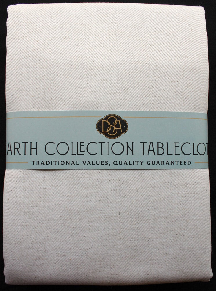 Tablecloth Earth Collection Heringbone 180x230cm