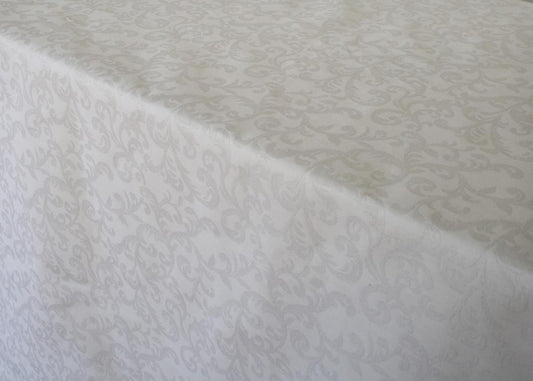 Tablecloth White China Swirl 180x320cm