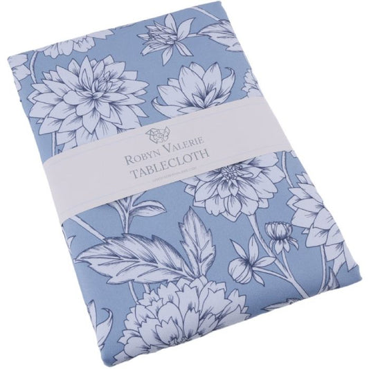 Tablecloth Dahlia Blue Robyn Valerie 180 x 230