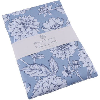 Tablecloth Dahlia Blue Robyn Valerie 180 x 270