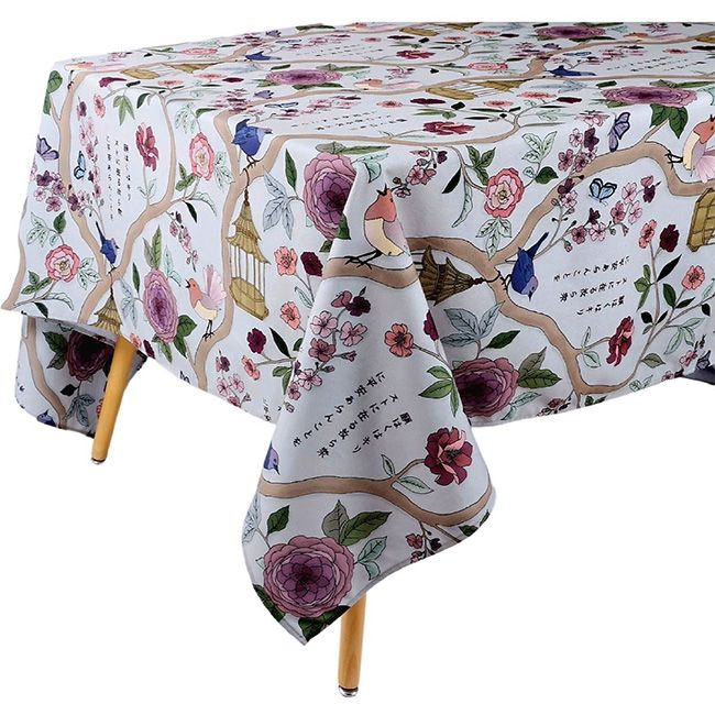 Tablecloth Japanese Garden Organic 180 x 270