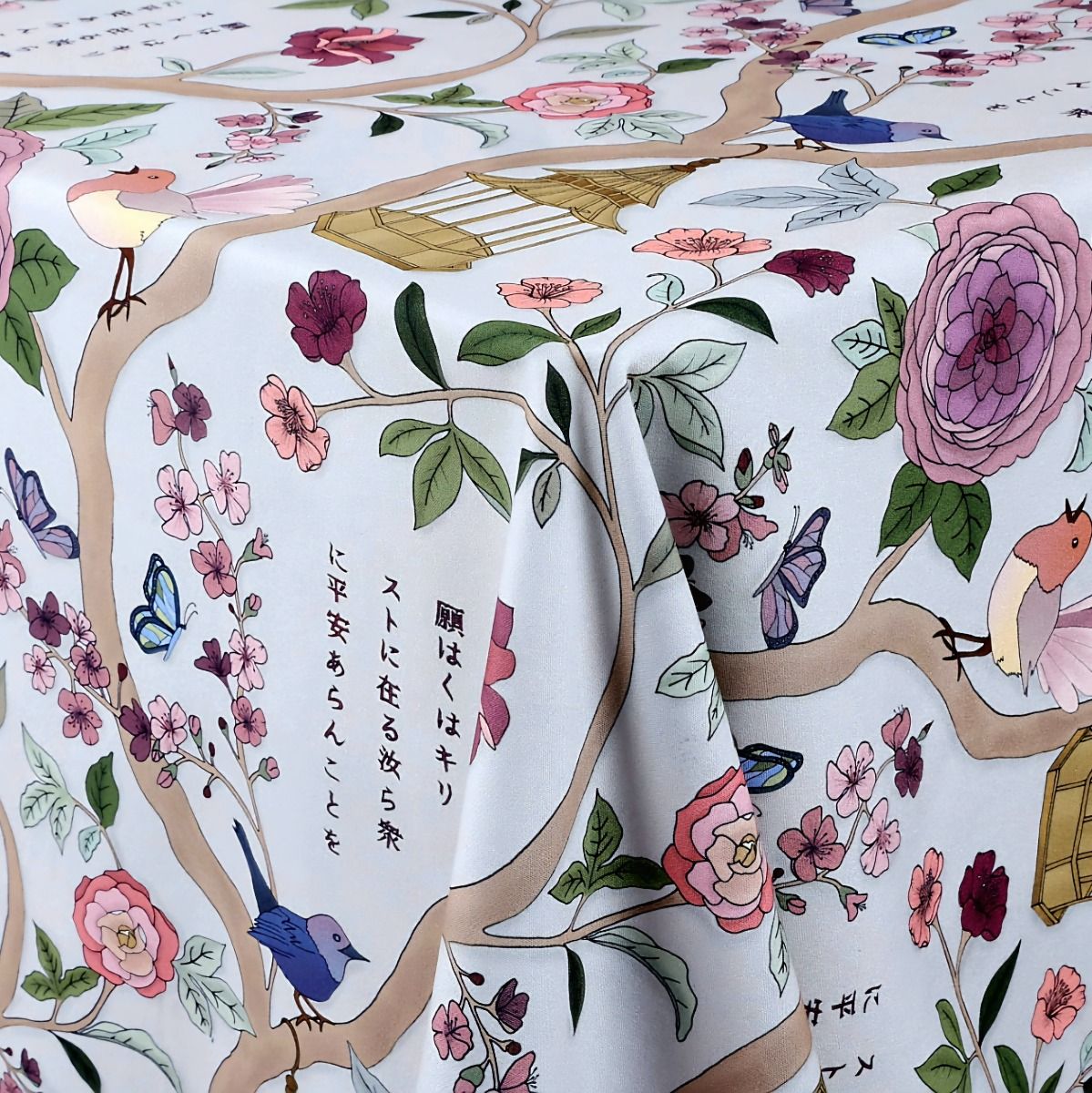 Tablecloth Japanese Garden Organic 180 x 270