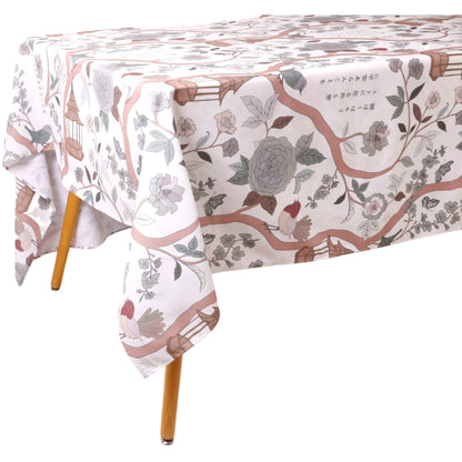 Tablecloth Japanese Garden White 180 x 270