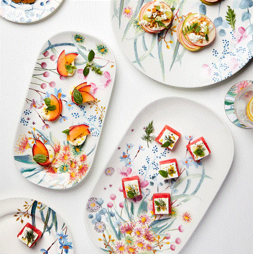 Maxwell Williams Eucalyptus Bloom Ovl Platter33x17