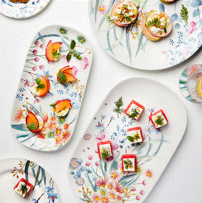 Maxwell Williams Eucalyptus Bloom Ovl Platter33x17