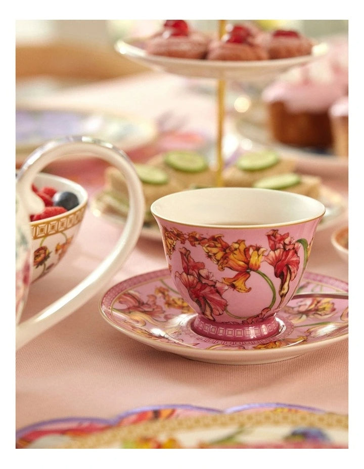 Maxwell Williams Mystique Tall Cup & Saucer Set 4