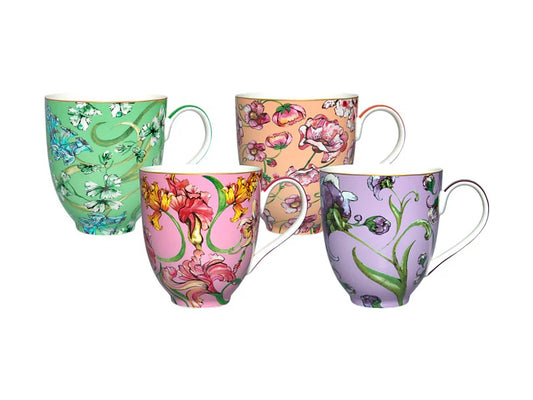 Maxwell Williams Mystique Tall Coupe Mug Set of 4