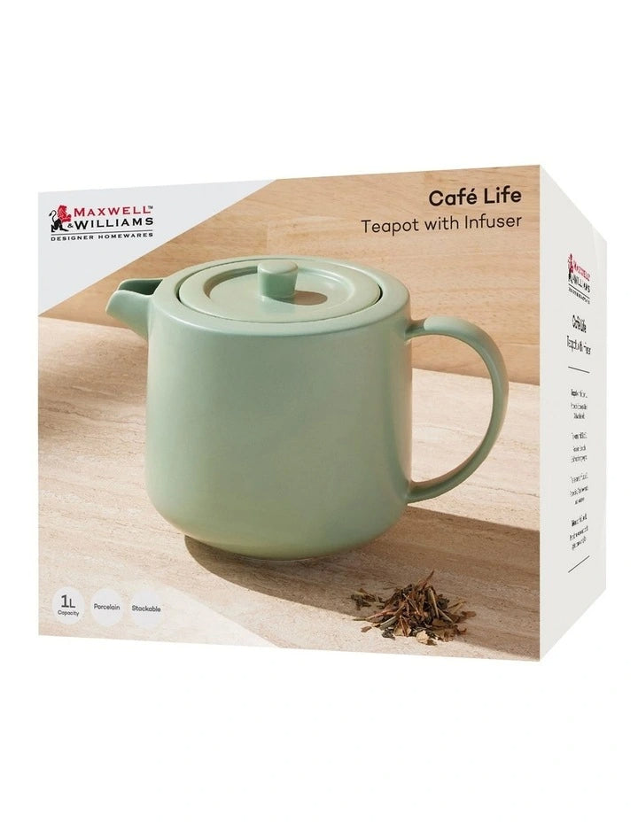 Maxwell Williams CafeLife Teapot &Inf 1L Seafoam