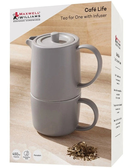 Maxwell Williams CafeLife Tea4One &Inf 450ml Grey