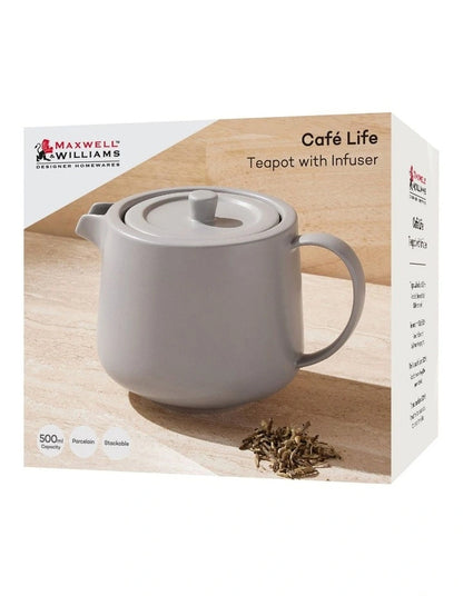 Maxwell Williams CafeLife Teapot &Inf 500ml Grey