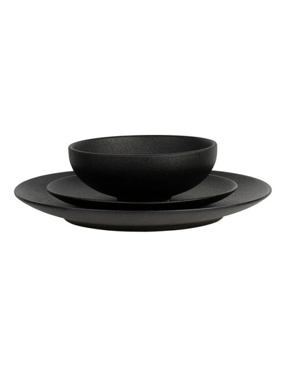 Maxwell Williams Caviar Dinner Set 12 Piece Black