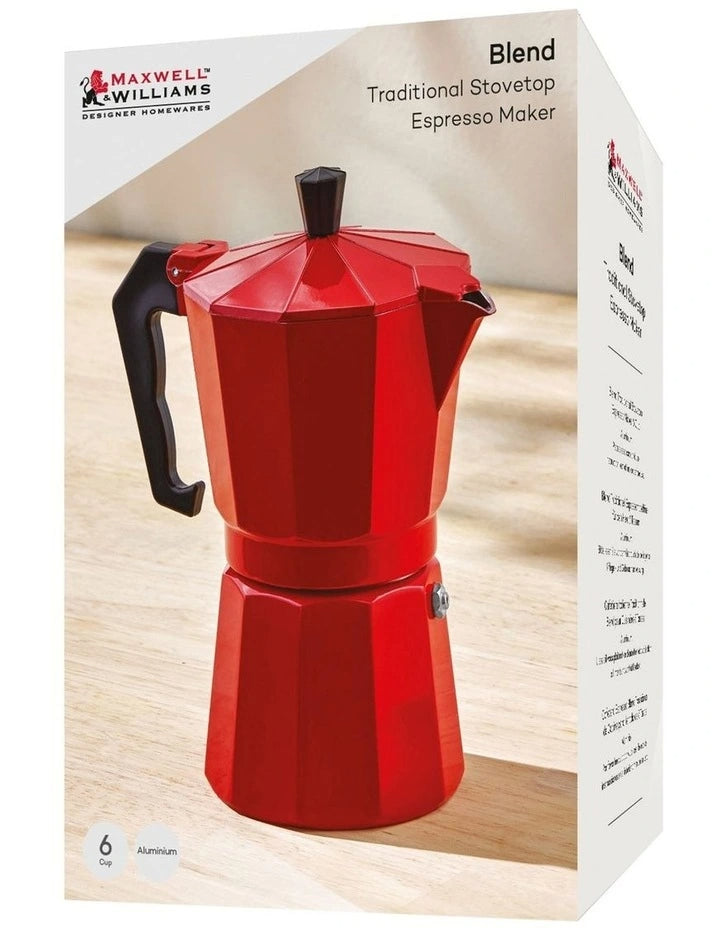 Maxwell Williams Blend Espresso Maker 6Cup Red