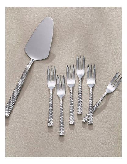 Maxwell Williams Diamonds Cake Server&Fork Set 7Pc