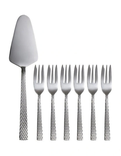 Maxwell Williams Diamonds Cake Server&Fork Set 7Pc