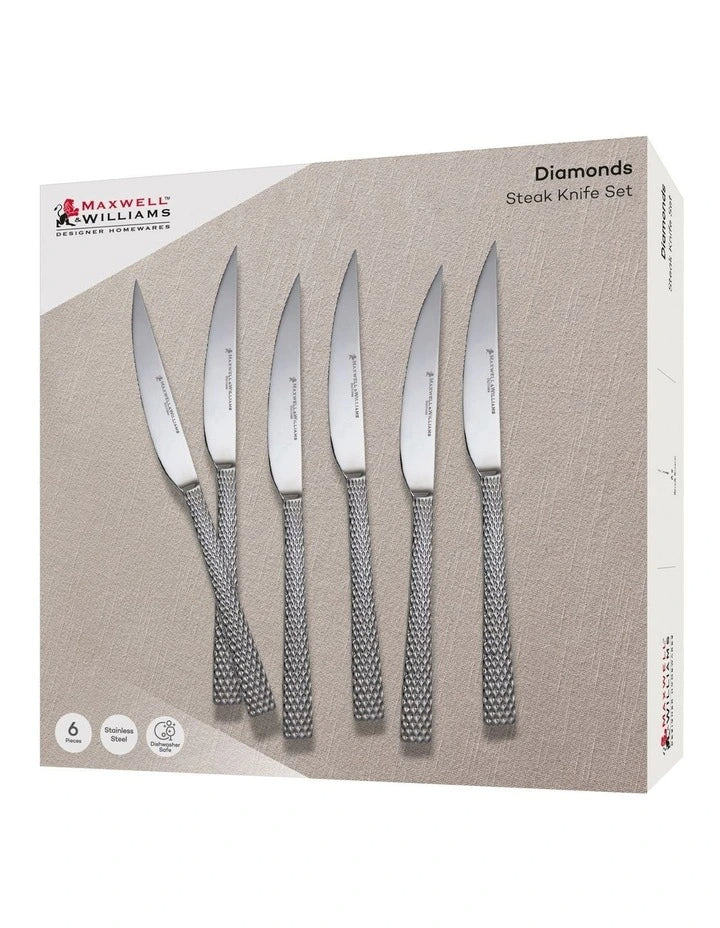 Maxwell Williams Diamonds Steak Knife Set 6 Piece