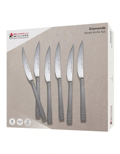 Maxwell Williams Diamonds Steak Knife Set 6 Piece