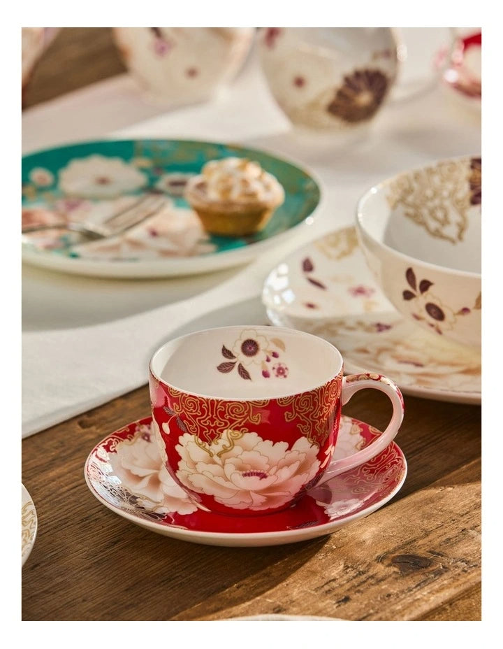 Maxwell Williams Kimono Cup & Saucer Red 300ml