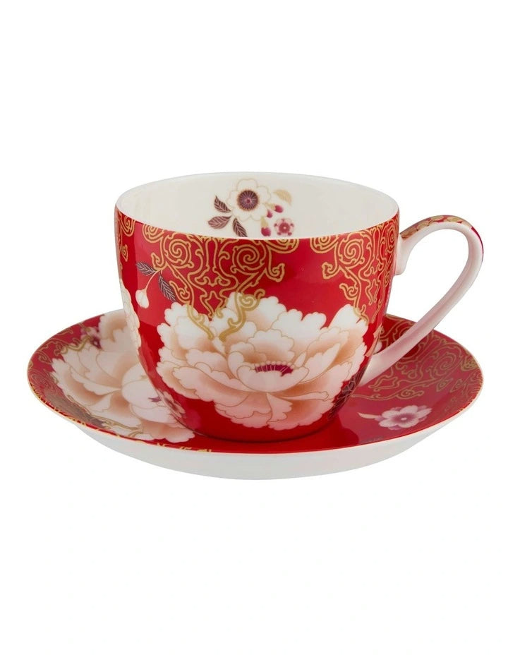 Maxwell Williams Kimono Cup & Saucer Red 300ml