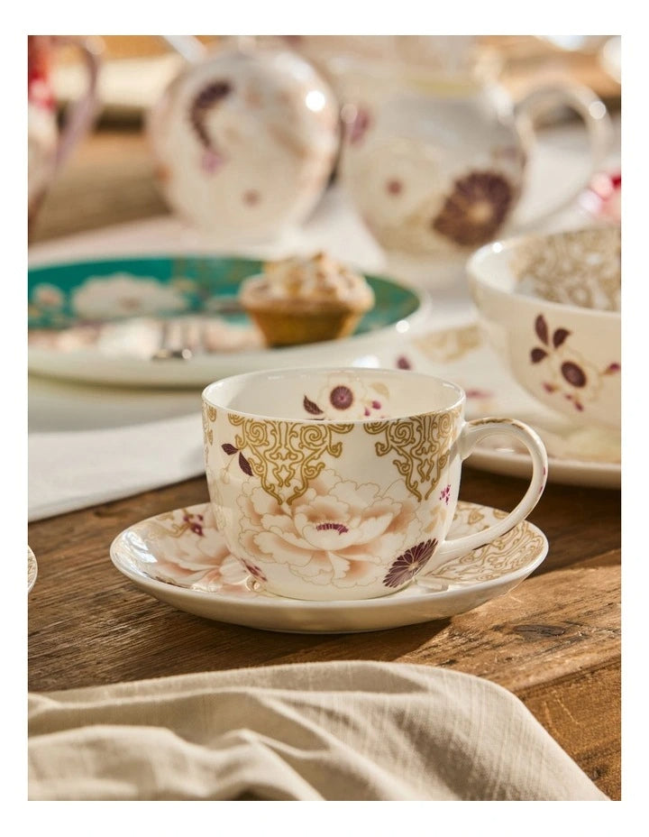 Maxwell Williams Kimono Cup & Saucer White 300ml