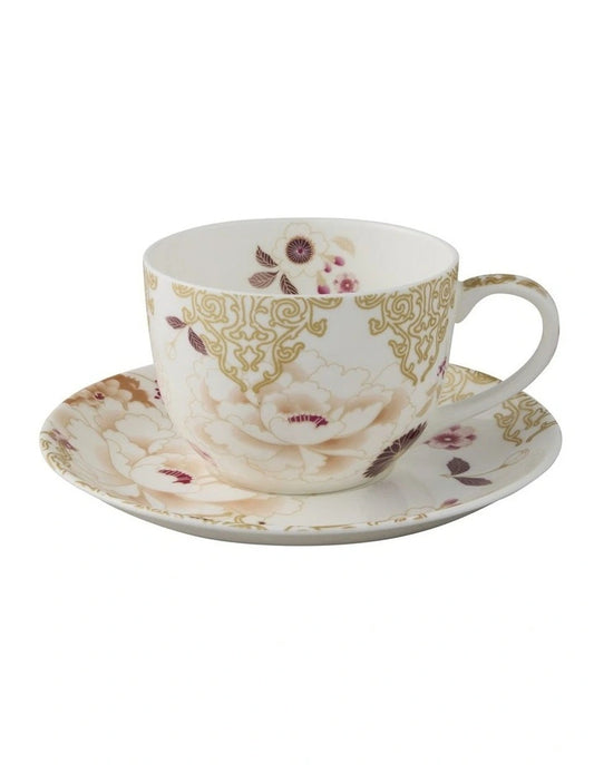 Maxwell Williams Kimono Cup & Saucer White 300ml