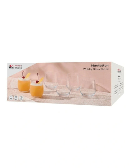 Maxwell Williams Manhattan Whisky 360ml Set of 6