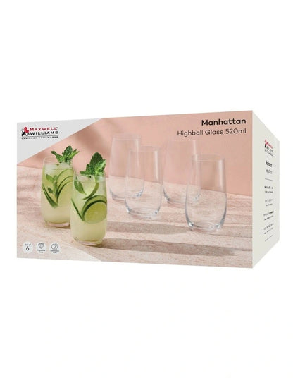Maxwell Williams Manhattan Highball 520ml Set of 6