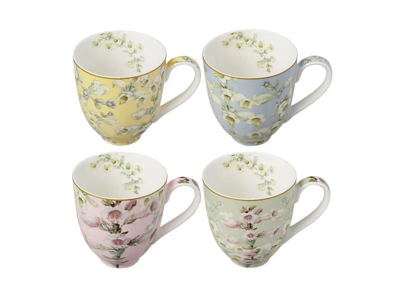 Maxwell Williams Foxglove Coupe Mug 400ml Set of 4