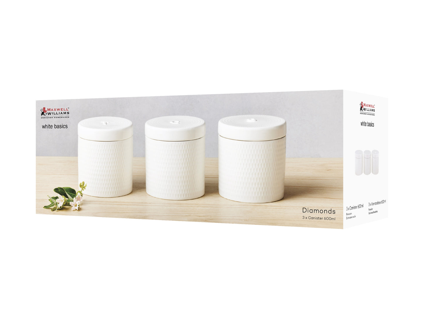 Maxwell Williams Diamond Canister 600ml Set 3