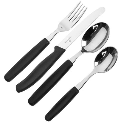 Victorinox Table Set Black with Round Tip 24Piece