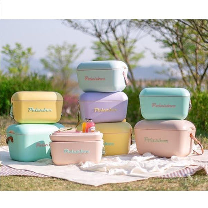 Polarbox Retro Cooler& 2 Lunch Box 6L Yellow& Rosa