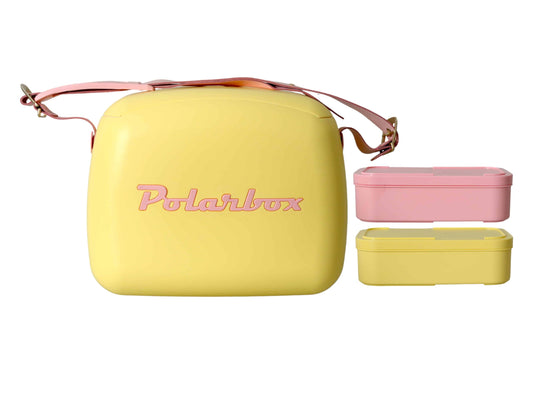 Polarbox Retro Cooler & 2 Lunch 6L Yellow Rosa