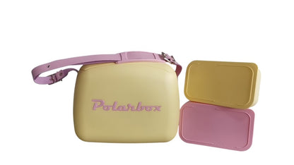 Polarbox Retro Cooler& 2 Lunch Box 6L Yellow& Rosa