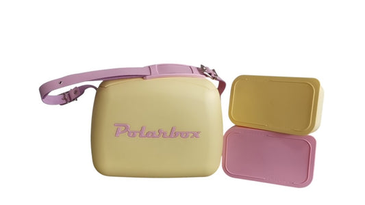 Polarbox Retro Cooler& 2 Lunch Box 6L Yellow& Rosa