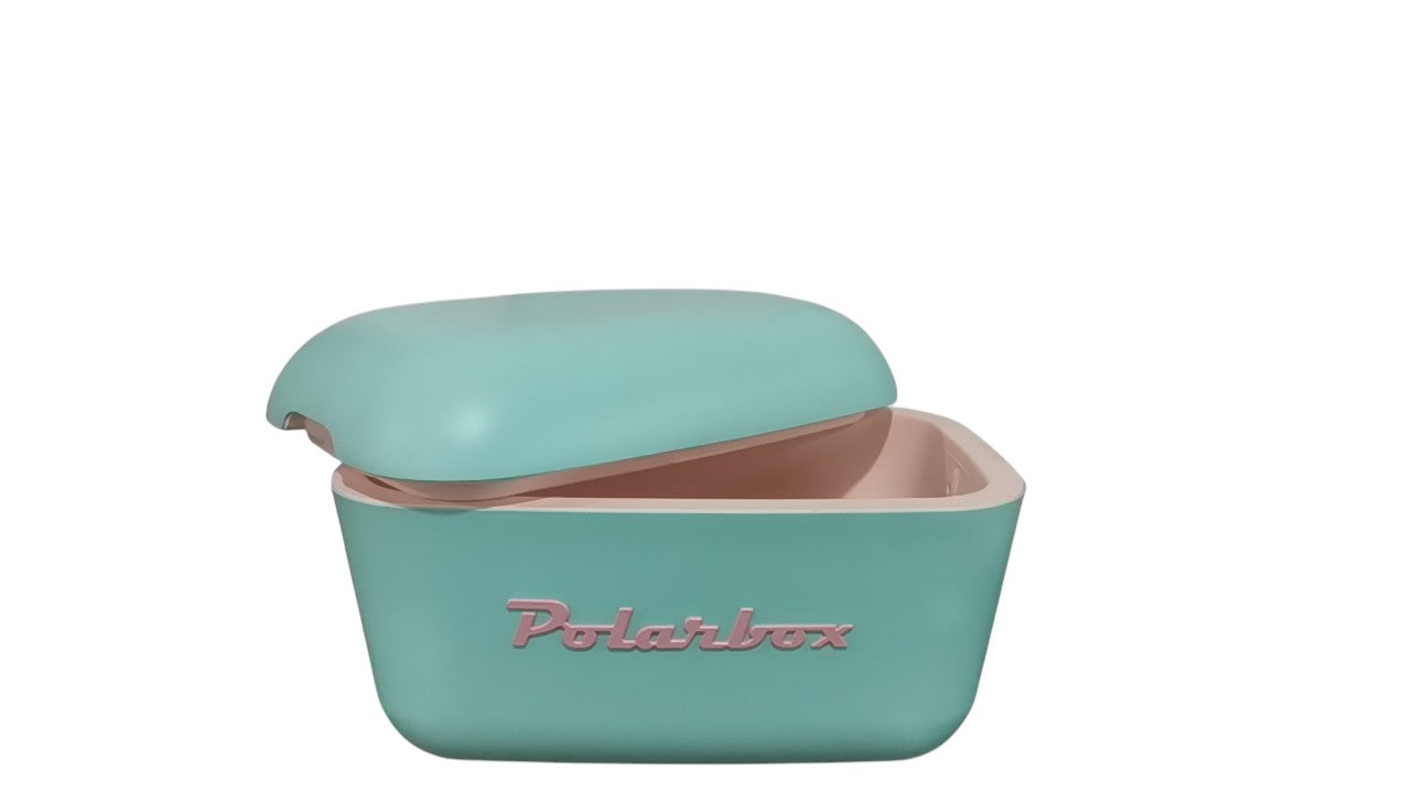 Polarbox Retro Cooler 12L Green & Rosa