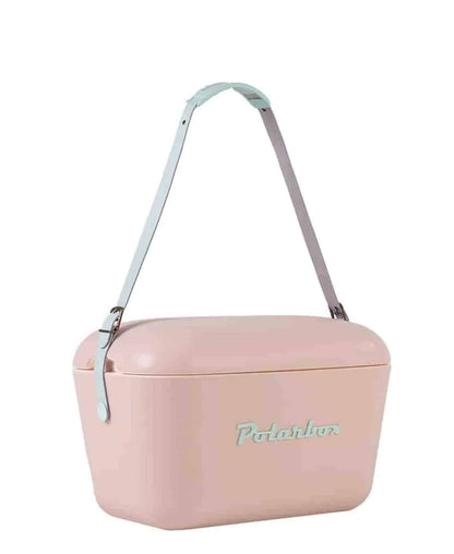 Polarbox Retro Cooler 12L Pink with Blue Strap