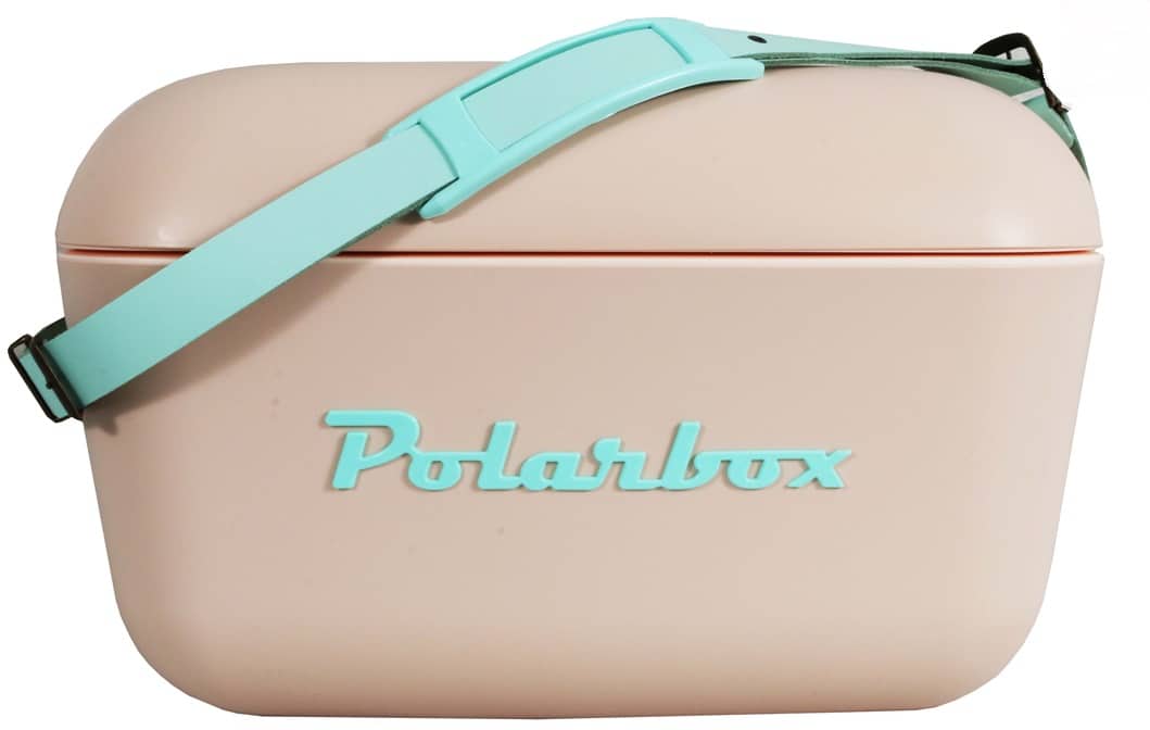 Polarbox Retro Cooler 12L Pink with Blue Strap