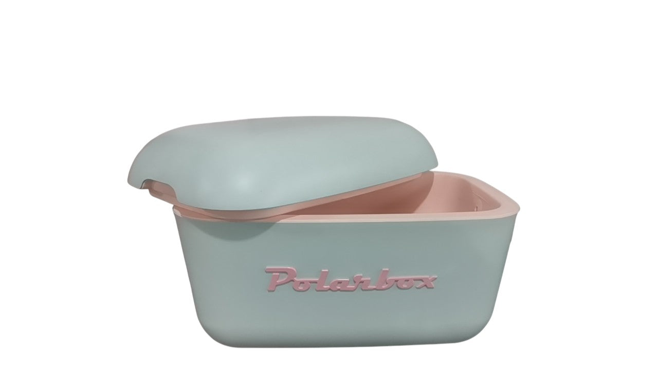 Polarbox Retro Cooler 12L Turquoise & Rosa