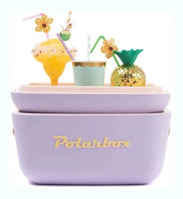 Polarbox Retro Cooler 12L Purple with Yellow Strap