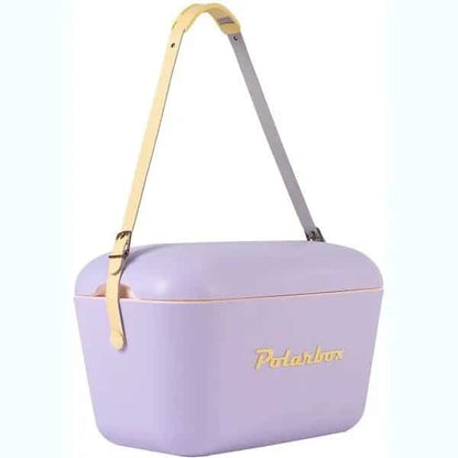 Polarbox Retro Cooler 12L Purple with Yellow Strap